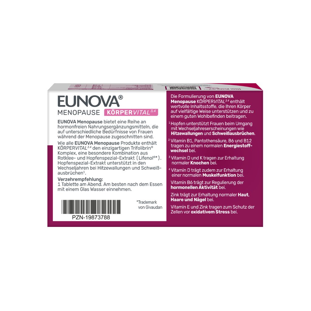 EUNOVA Menopause Körper Vital Tabletten