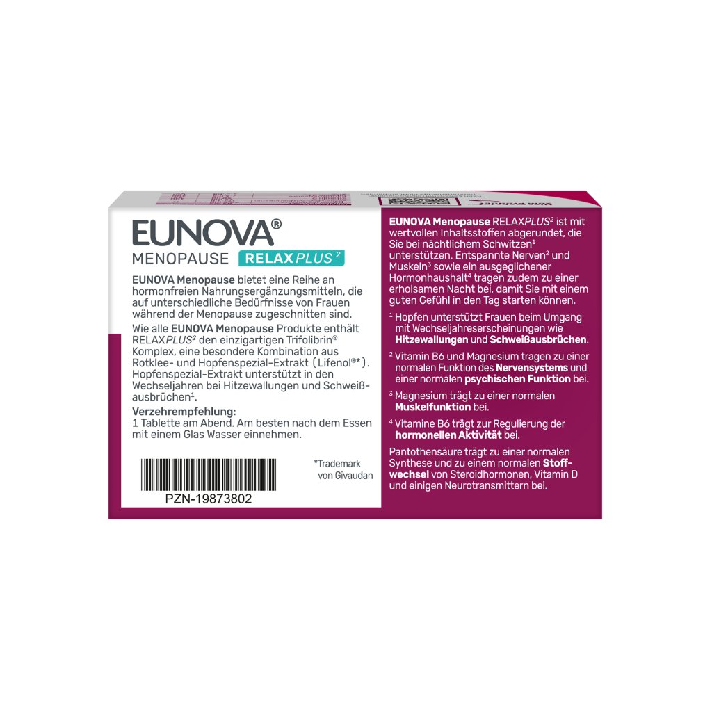EUNOVA Menopause Relax Plus Tabletten