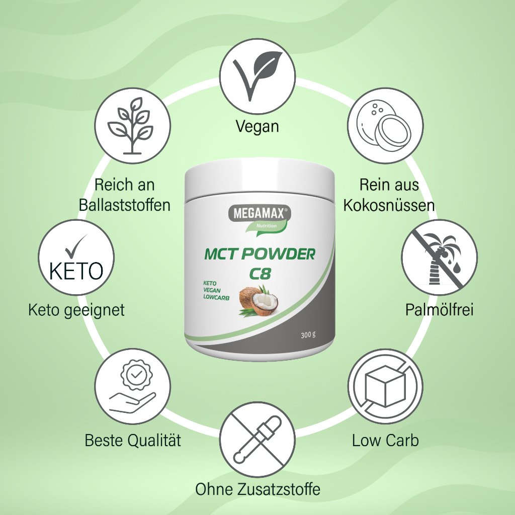 MCT-Öl Powder C8 reines veganes Keto-Pulver