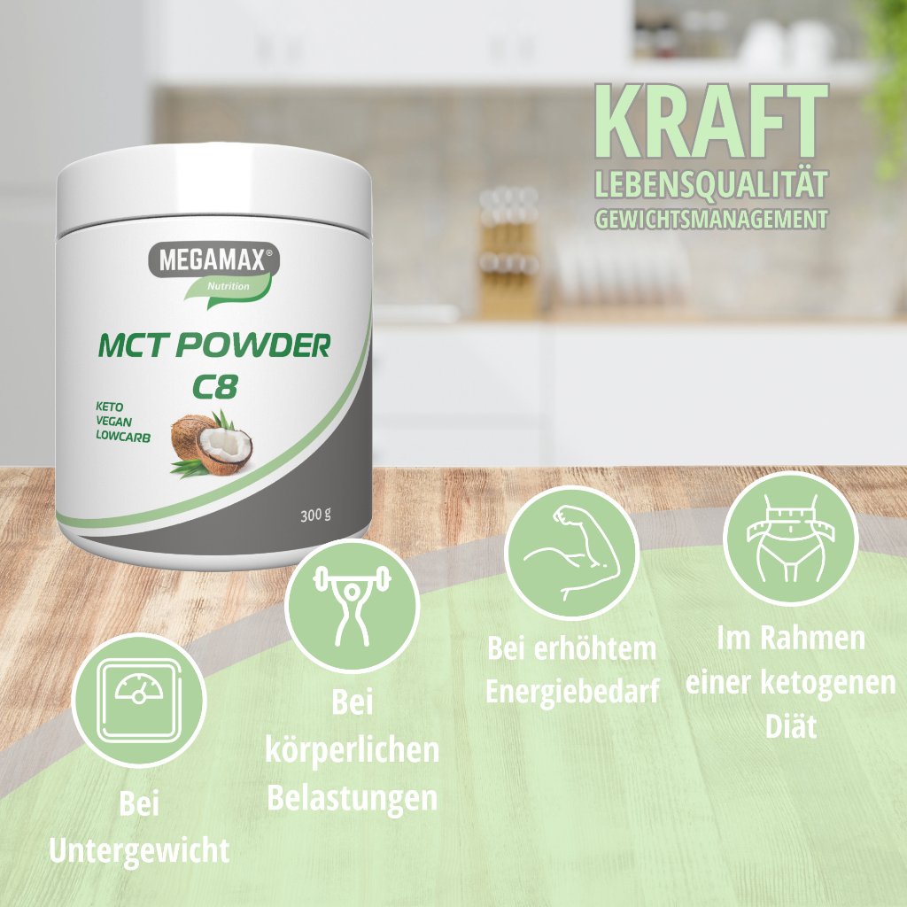MCT-Öl Powder C8 reines veganes Keto-Pulver