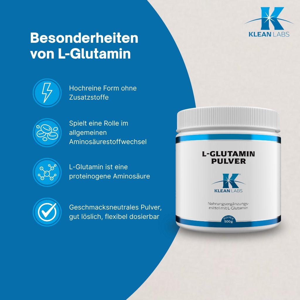 Klean Labs L-Glutamin Pulver