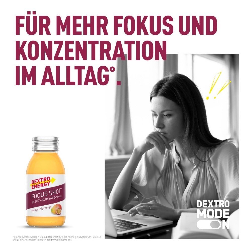 DEXTRO ENERGY Focus Shot Mango-Maracuja
