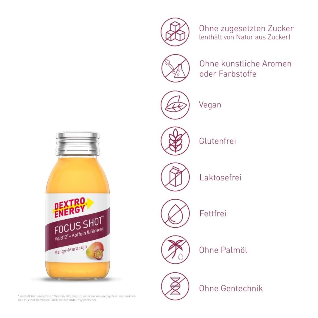 DEXTRO ENERGY Focus Shot Mango-Maracuja