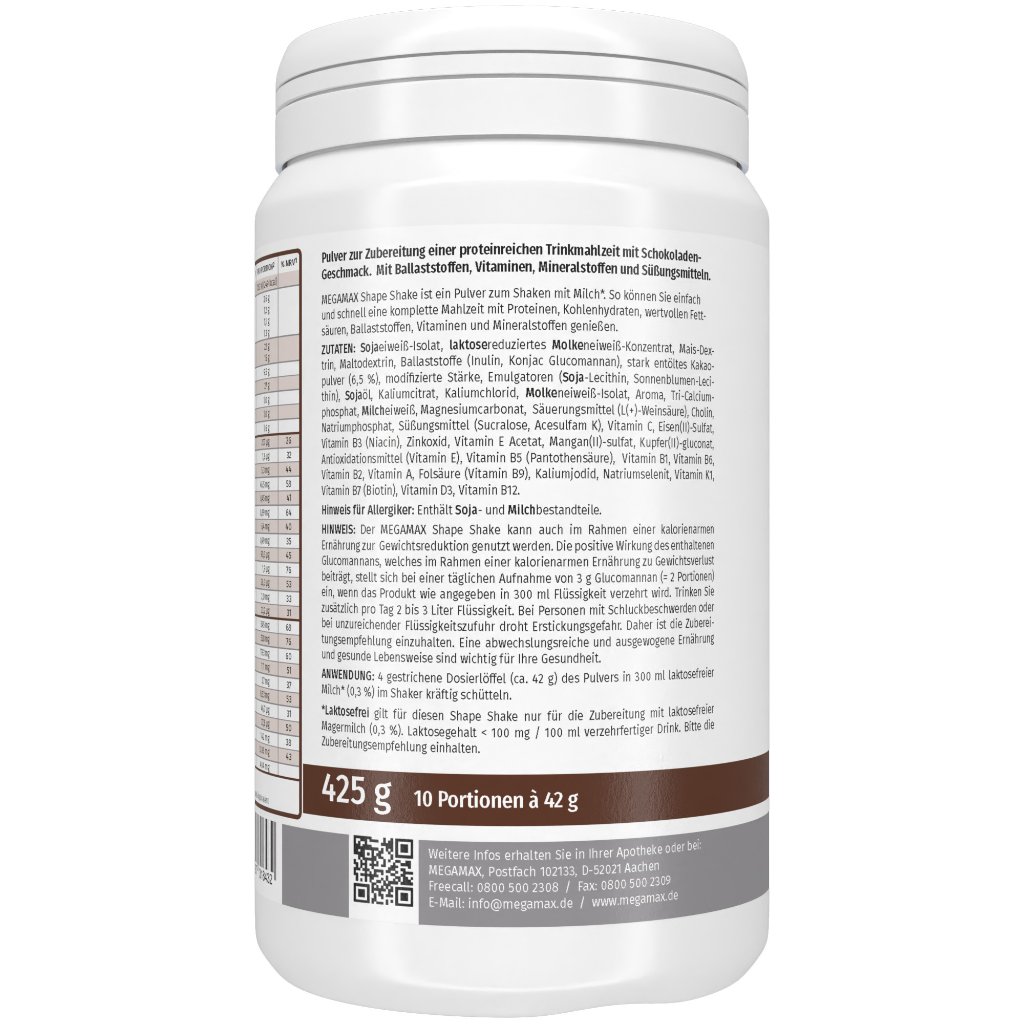 SHAPE SHAKE Schoko f.Gewichtskont.Megamax Pulver