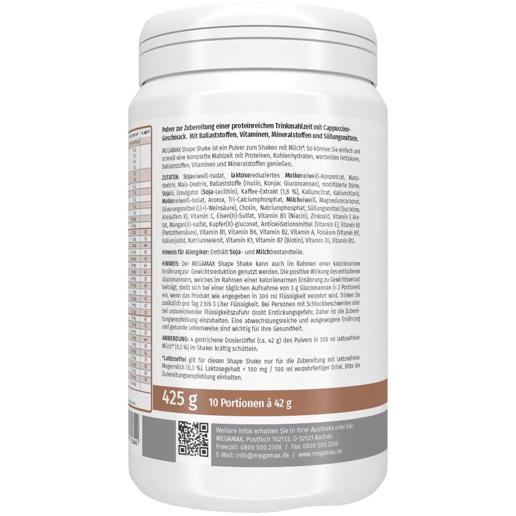 SHAPE SHAKE Cappuccino f.Gewichtskont.Megamax Plv.