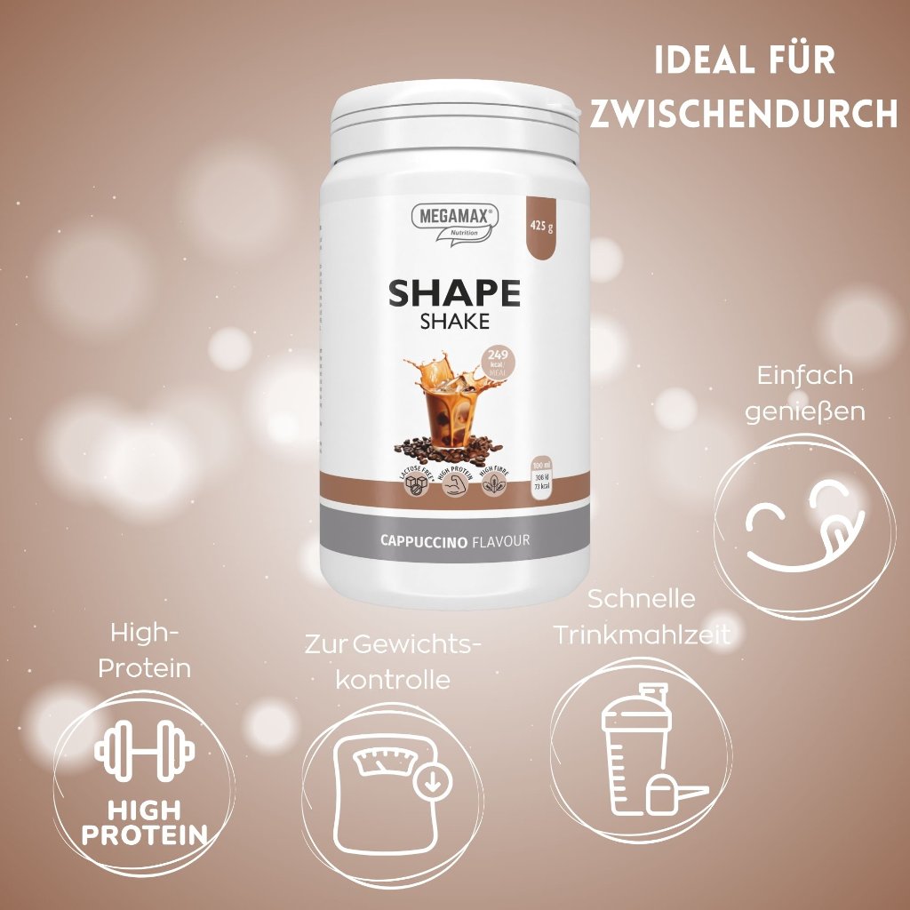 SHAPE SHAKE Cappuccino f.Gewichtskont.Megamax Plv.