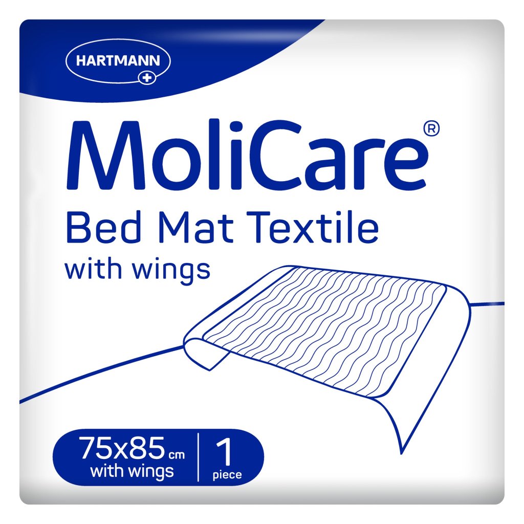 MOLICARE Bed Mat Textile 75x85 cm mit Flügel