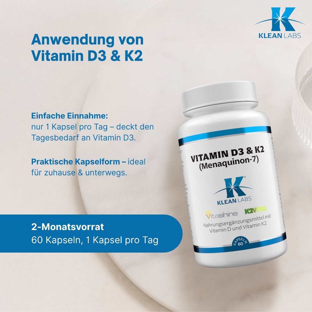 Klean Labs Vitamin D3 & K2 Menaquinon 7