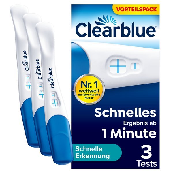 CLEARBLUE Schwangerschaftstest schnelle Erkennung 3er