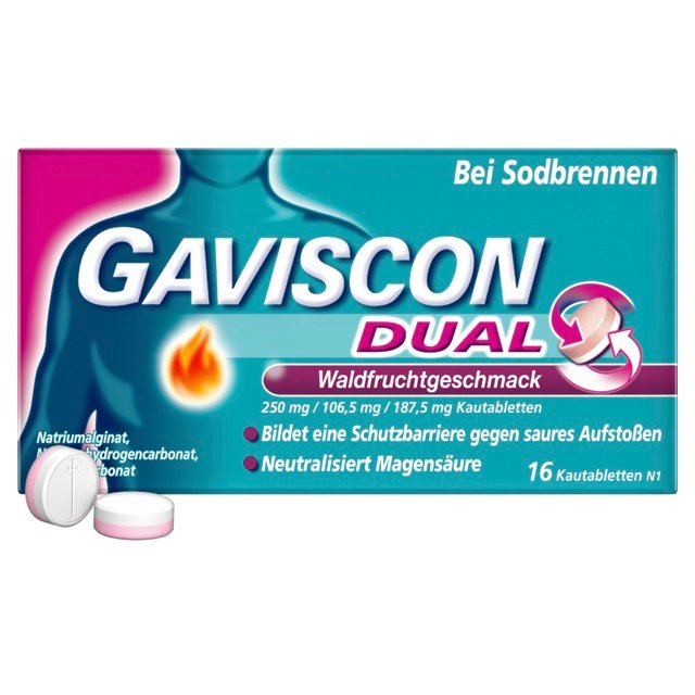 GAVISCON Dual Kautabletten mit Zweifachwirkung gegen Sodbrennen