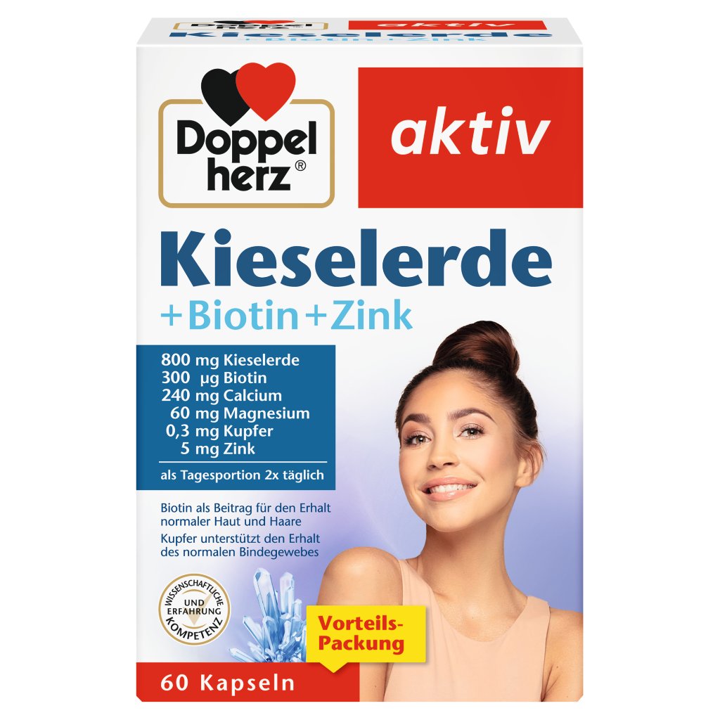 Doppelherz Kieselerde + Biotin + Zink - 60 Kapseln
