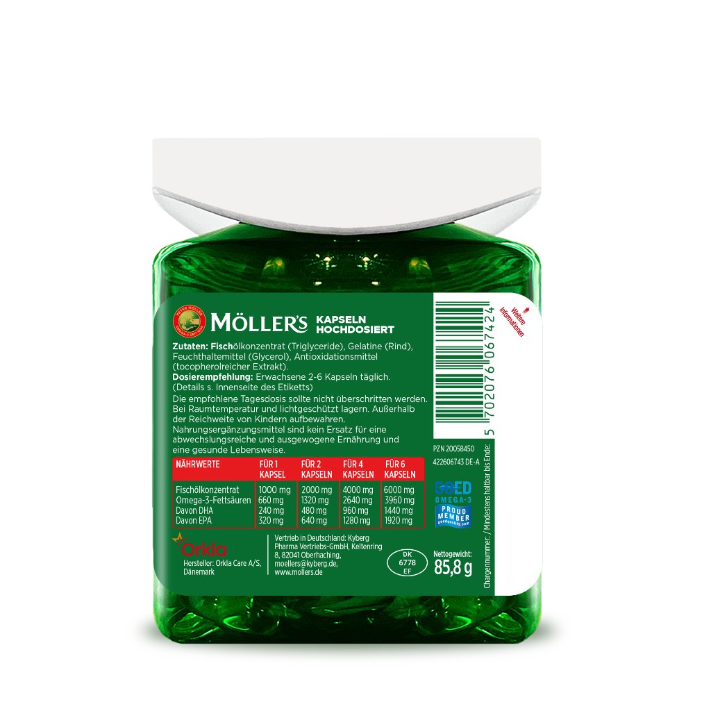 MÖLLER'S Omega-3 Kapseln hochdosiert