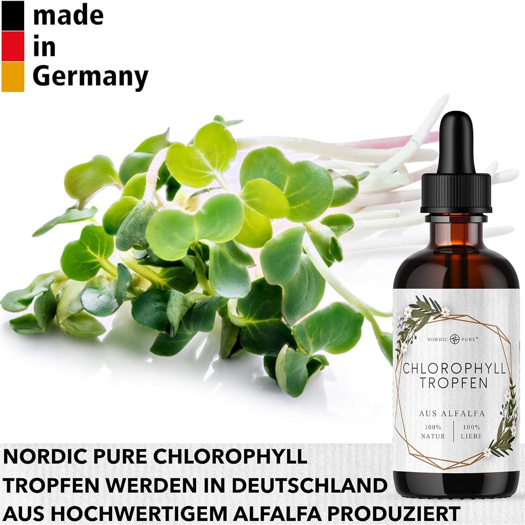 Nordic Pure Chlorophyll-Tropfen aus Alfalfa