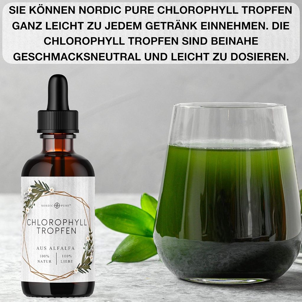 Nordic Pure Chlorophyll-Tropfen aus Alfalfa