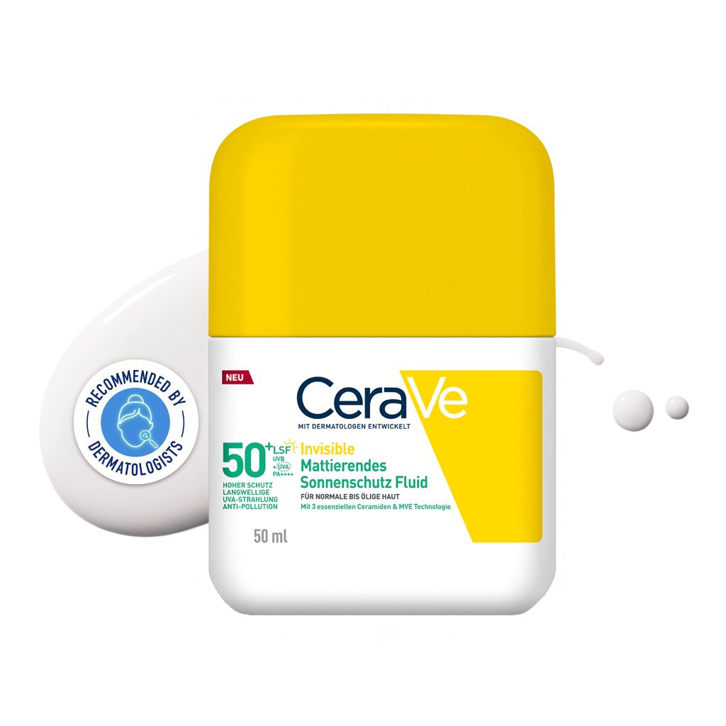 CeraVe Invisible Mattierendes Sonnenschutz Fluid LSF 50+