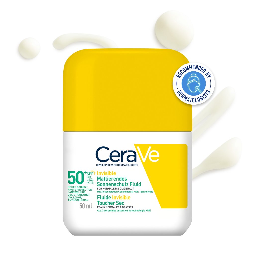 CeraVe Invisible Mattierendes Sonnenschutz Fluid LSF 50+