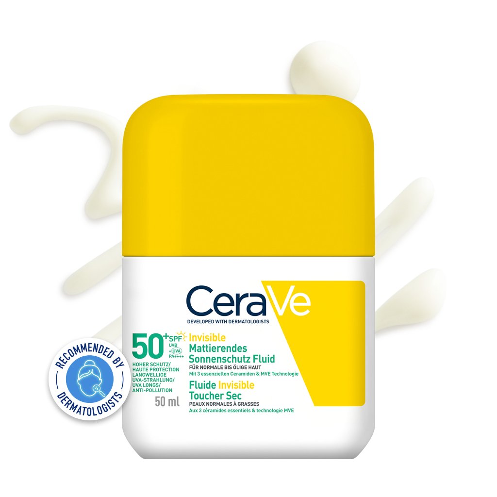 CeraVe Invisible Mattierendes Sonnenschutz Fluid LSF 50+