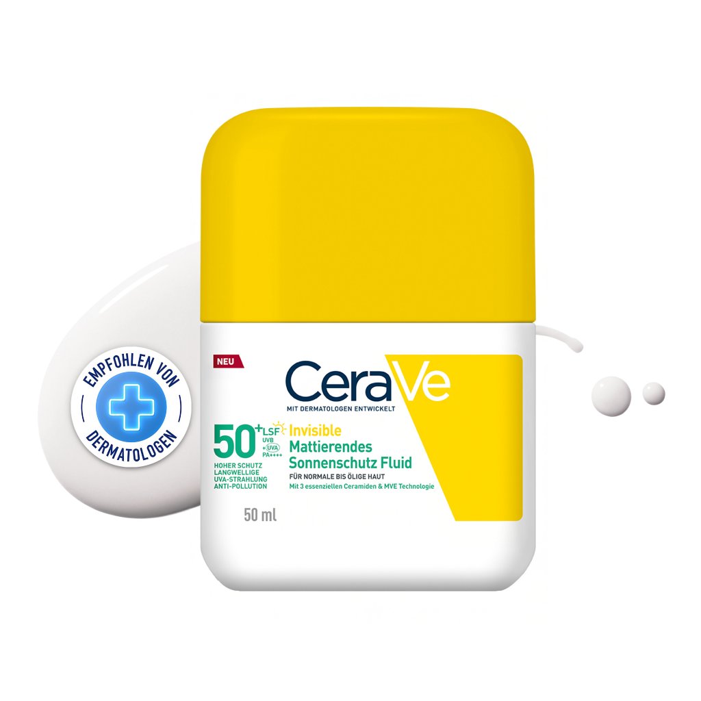 CeraVe Invisible Mattierendes Sonnenschutz Fluid LSF 50+