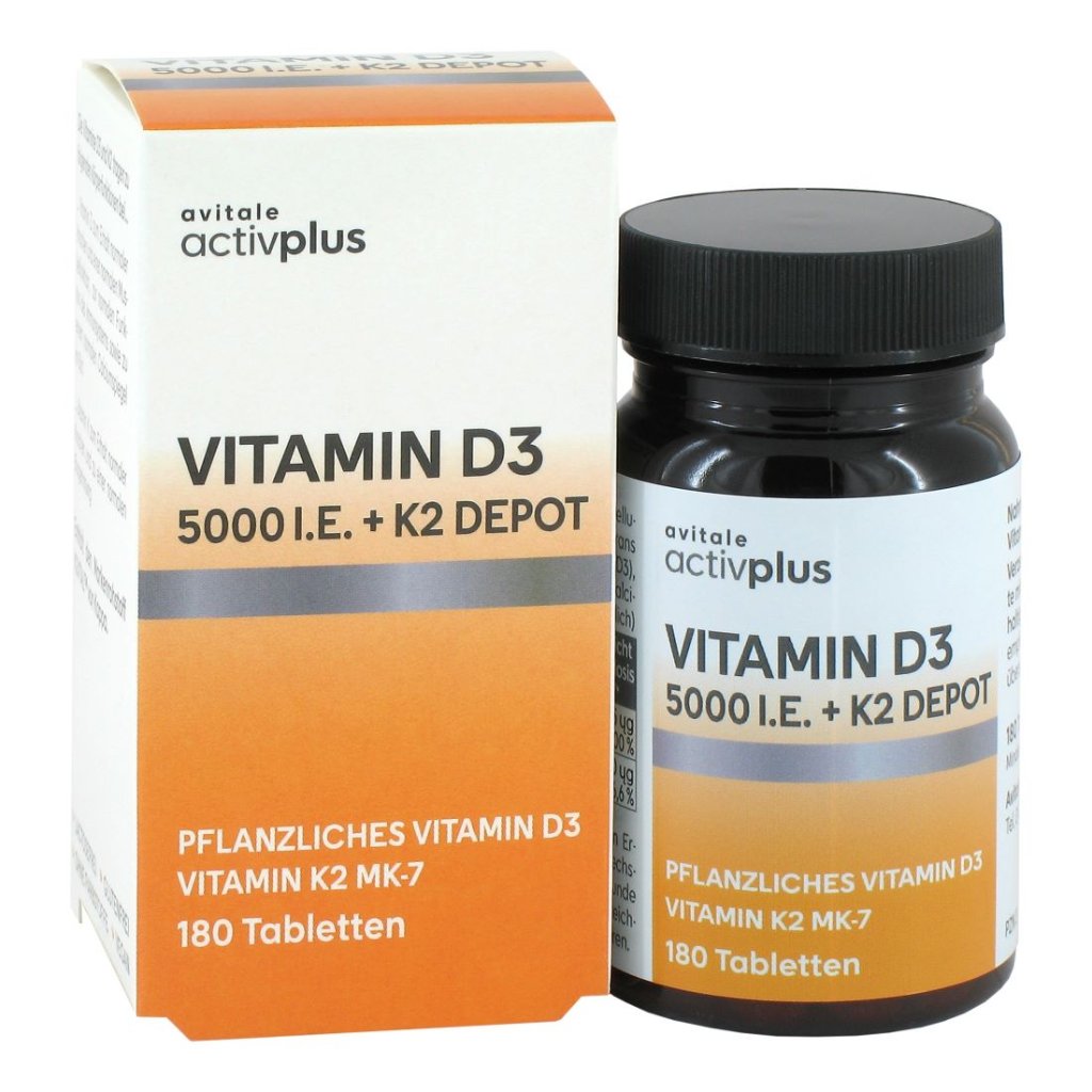 ACTIVPLUS Vitamin D3 5000 I.E.+K2 Depot Tabletten