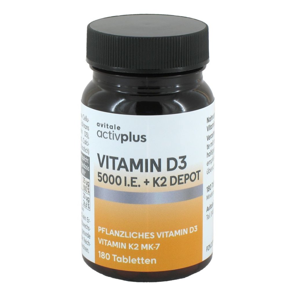 ACTIVPLUS Vitamin D3 5000 I.E.+K2 Depot Tabletten