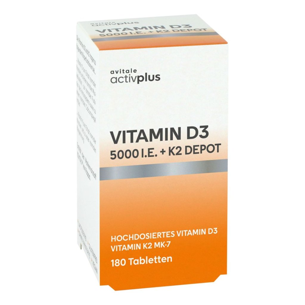 ACTIVPLUS Vitamin D3 5000 I.E.+K2 Depot Tabletten