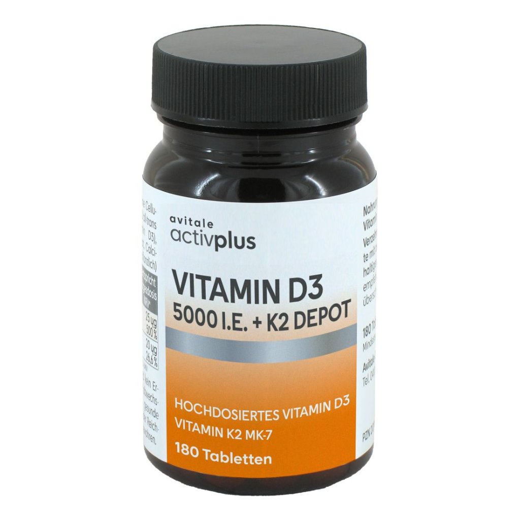 ACTIVPLUS Vitamin D3 5000 I.E.+K2 Depot Tabletten