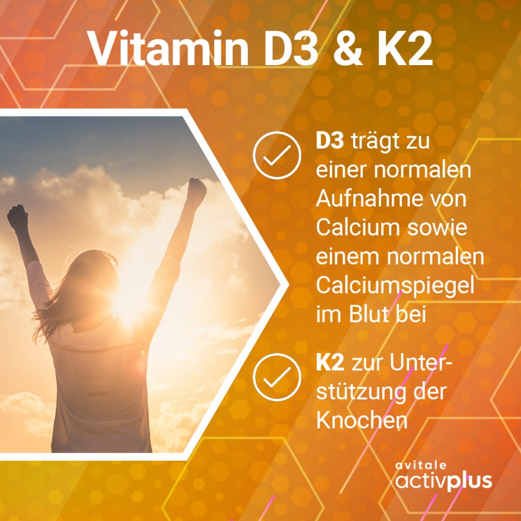 ACTIVPLUS Vitamin D3 5000 I.E.+K2 Depot Tabletten
