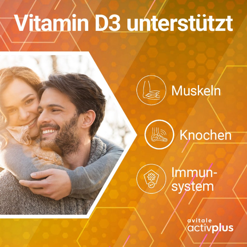 ACTIVPLUS Vitamin D3 5000 I.E.+K2 Depot Tabletten