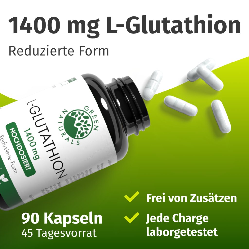 GREEN NATURALS L-Glutathion 1.400 mg vegan
