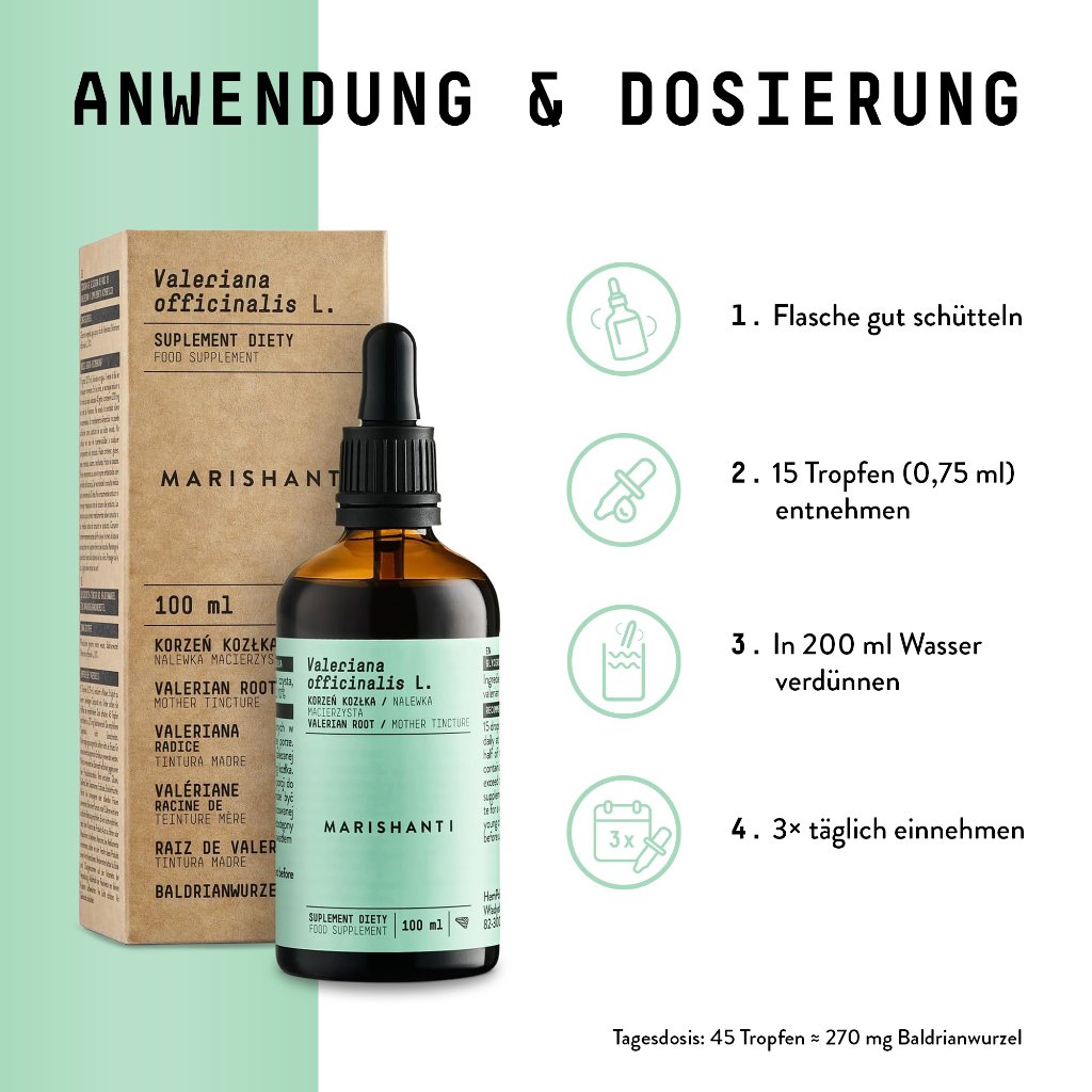 Marishanti Baldrianwurzel Extrakt – alkoholfrei