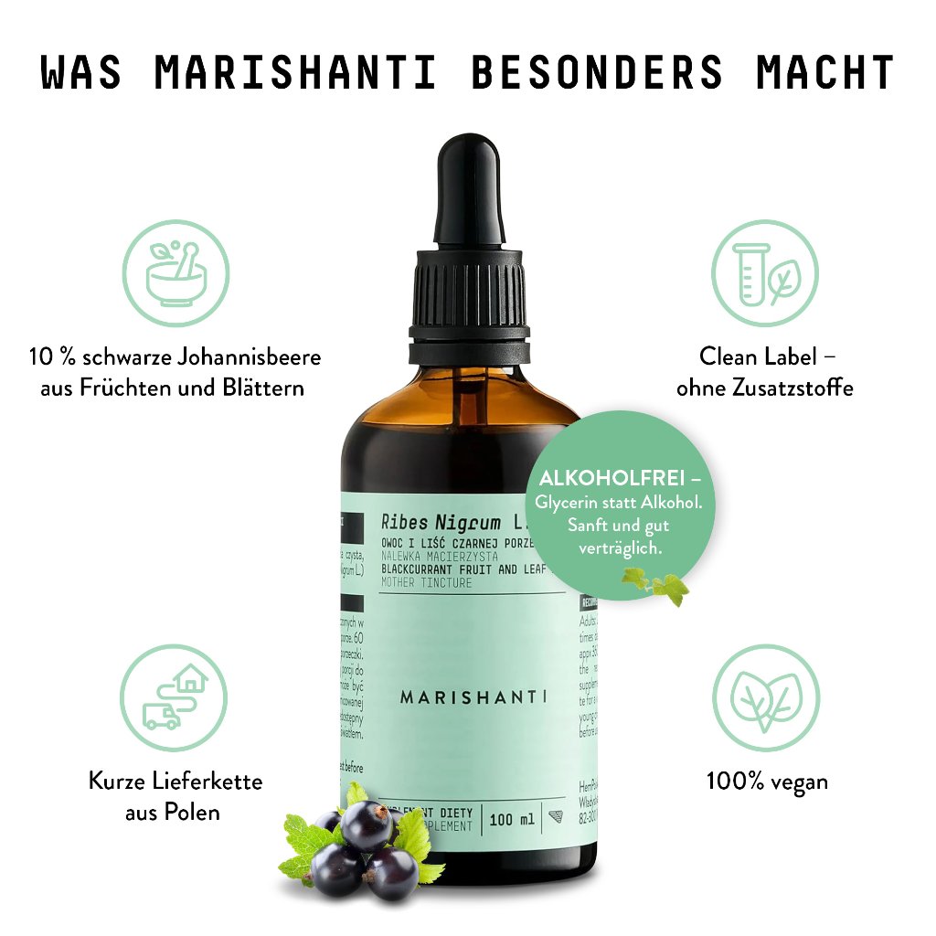 Marishanti Schwarze Johannisbeere Extrakt – alkoholfrei