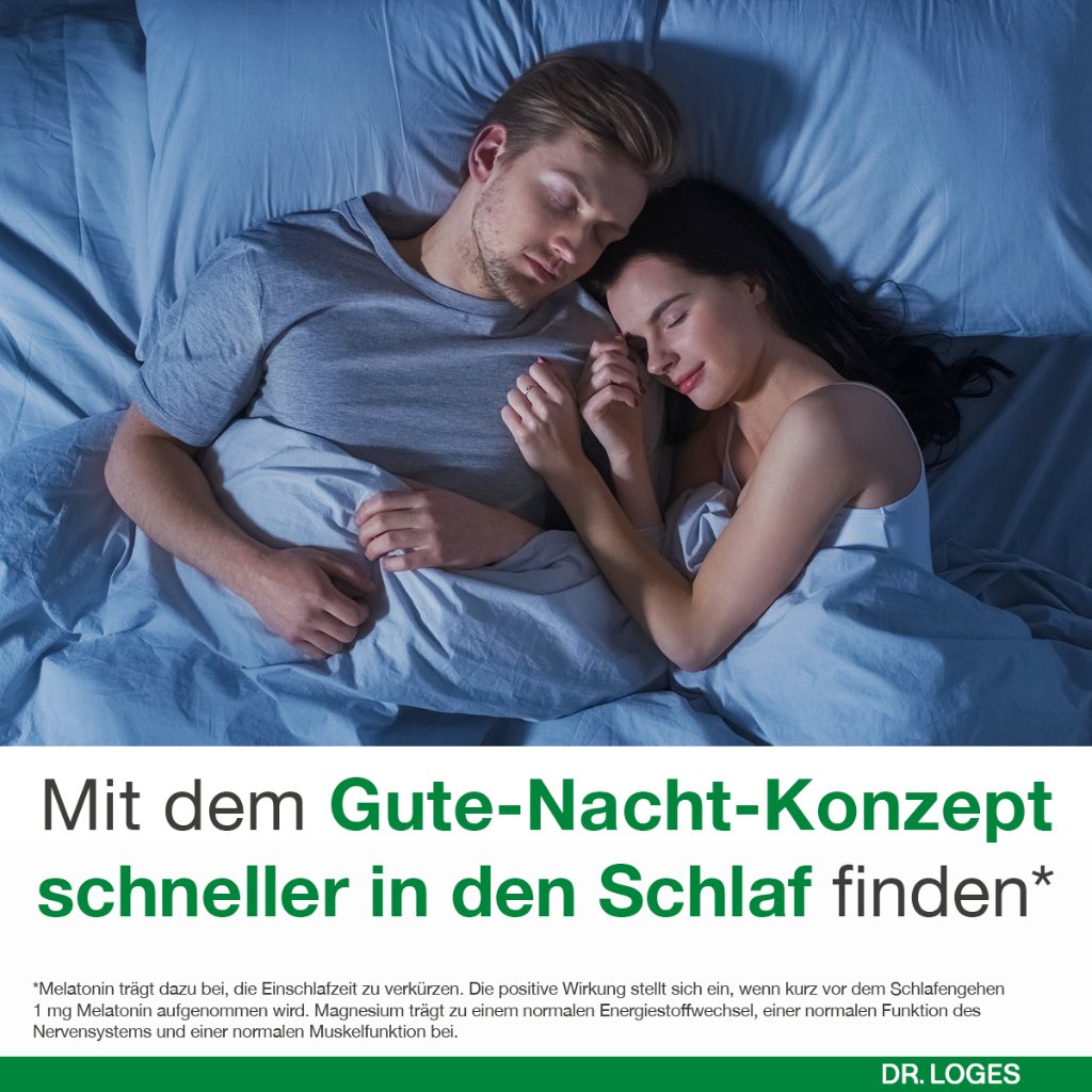 MAGNESIUM-LOGES Gute Nacht mit Melatonin Kapseln