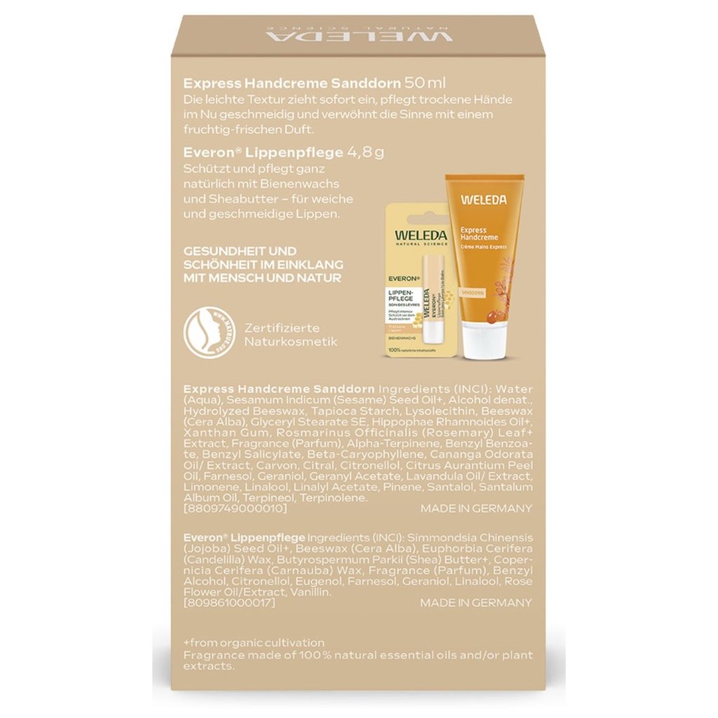 WELEDA Geschenkset Express Handcreme & Everon 2026