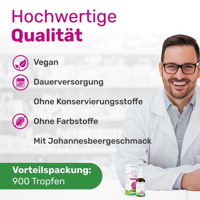 GLYCOWOHL Vitamin B12 Tropfen 500 μg bei Müdigkeit