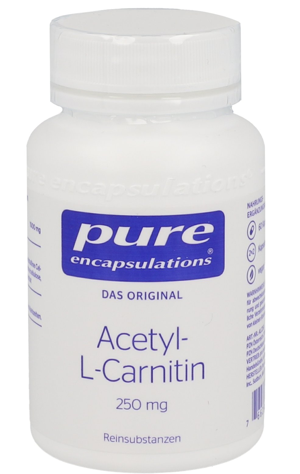 PURE ENCAPSULATIONS Acetyl L Carnitin 250mg Kaps.