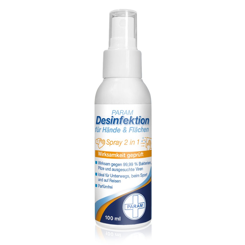 DESINFEKTION Hände & Flächen Spray 2in1 PARAM