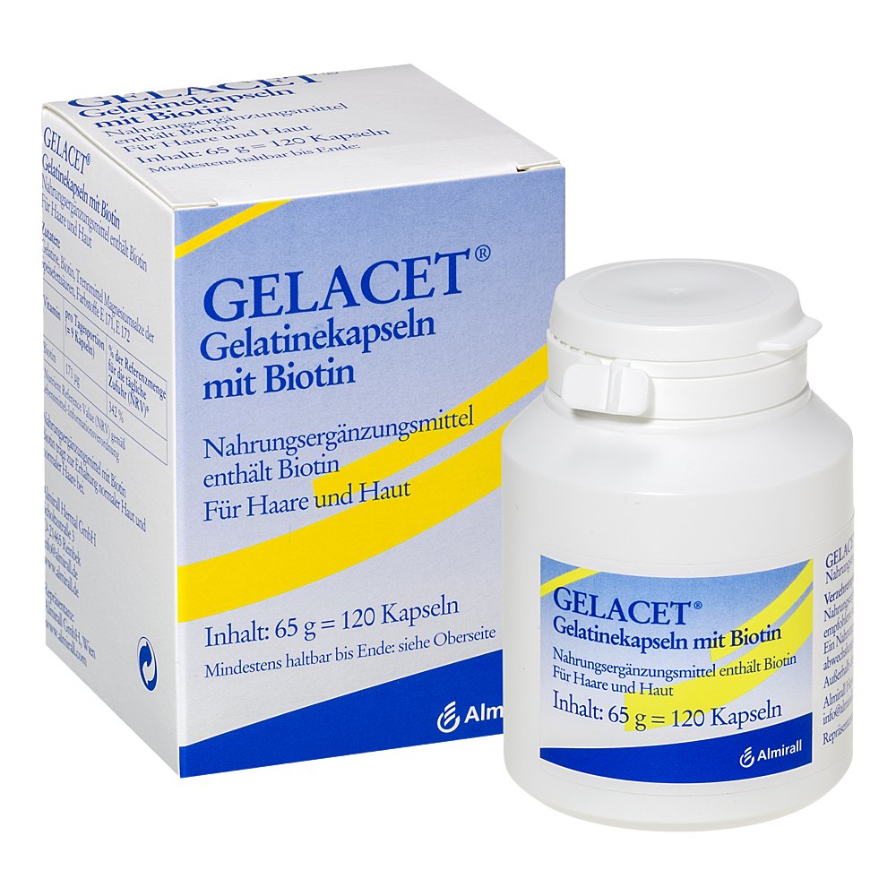 Gelacet Nahrungsergänzungsmittel m. Biotin für Haut und Haar