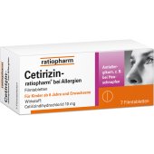 Cetirizin ratiopharm bei Allergien 10 mg Filmtabletten