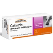 Cetirizin ratiopharm bei Allergien 10 mg Filmtabletten
