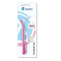 MIRADENT Interd.Pic-Brush Set 1Halt+1Bü.tran.pink