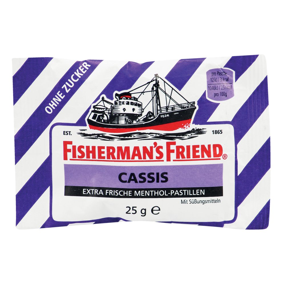 FISHERMANS FRIEND Cassis ohne Zucker Pastillen