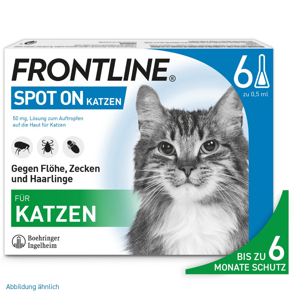 Frontline Spot on Floh- und Zeckenschutz f. Katzen 6 Pip.