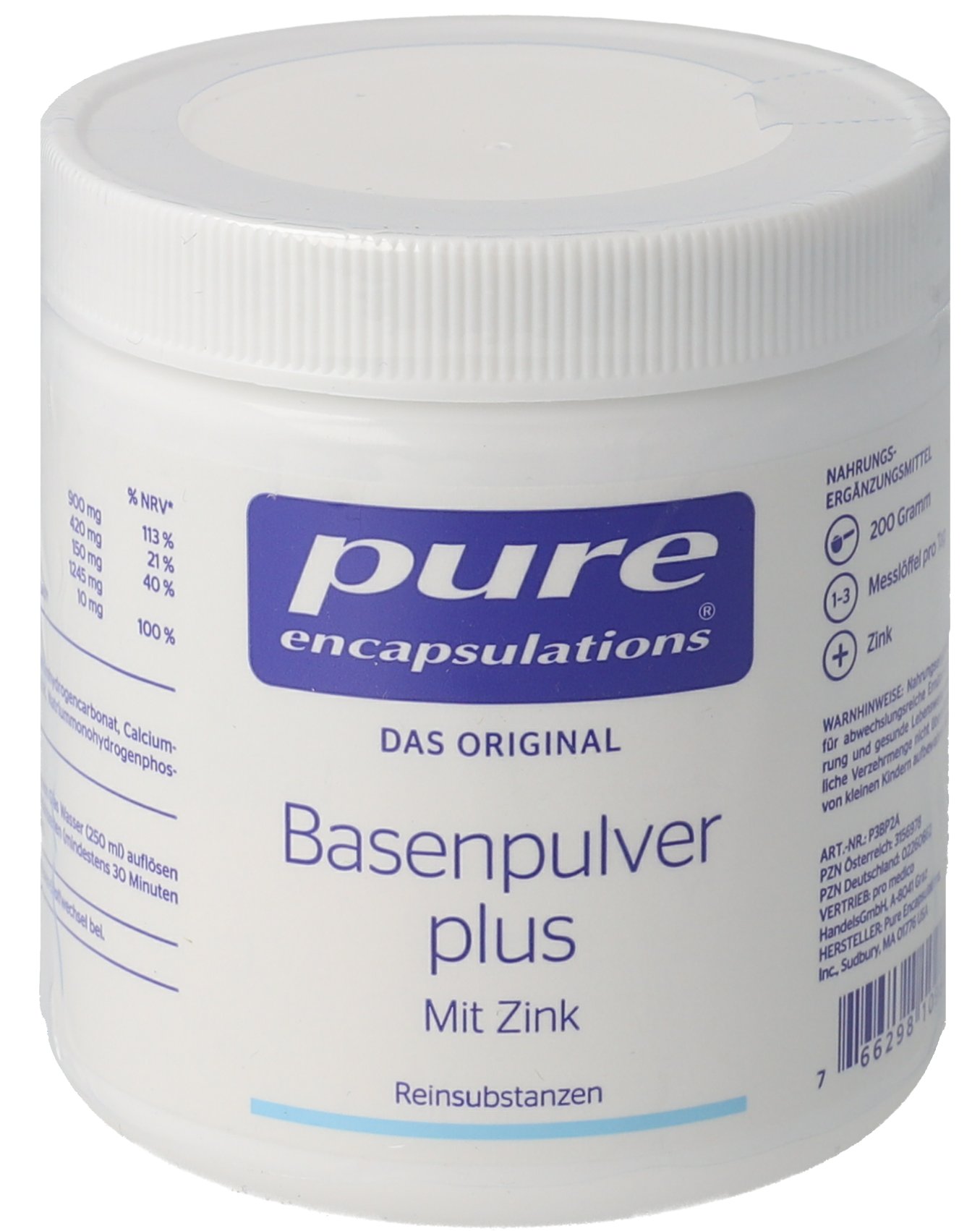PURE ENCAPSULATIONS Basenpulver plus Pure 365 Plv.