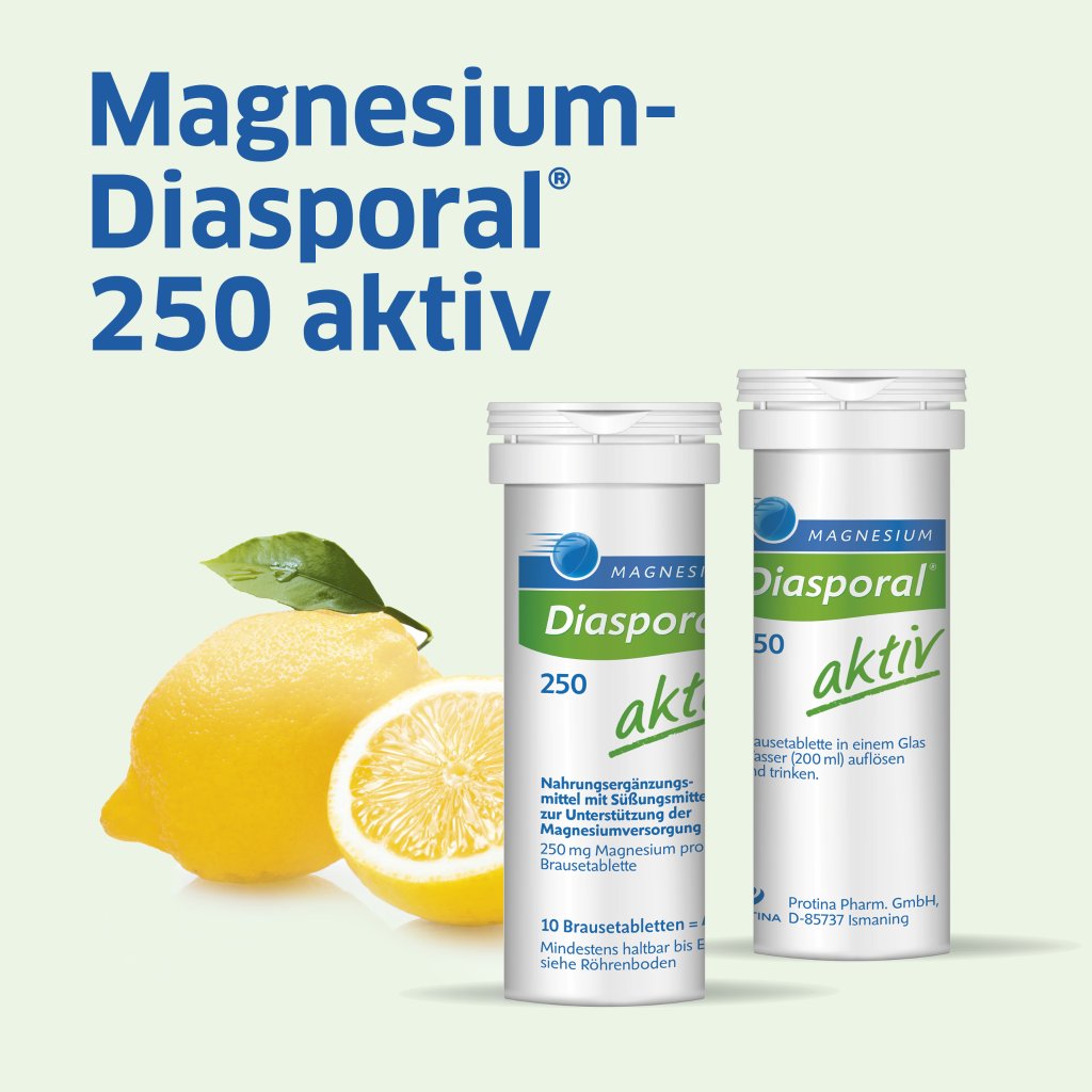Magnesium-Diasporal® 250 aktiv Brausetabletten, 20 Stück