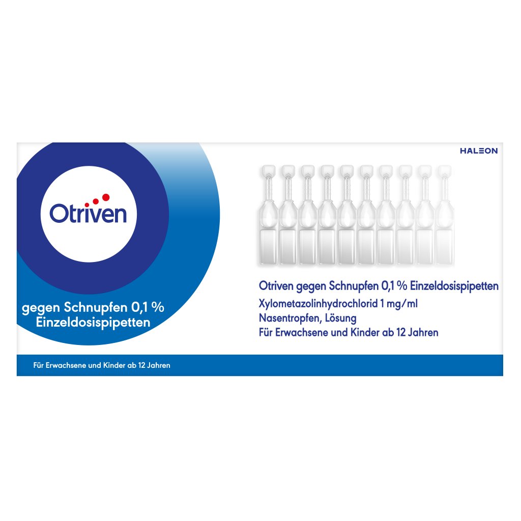 OTRIVEN 0,1% Nasentropfen Einzeldosispipetten
