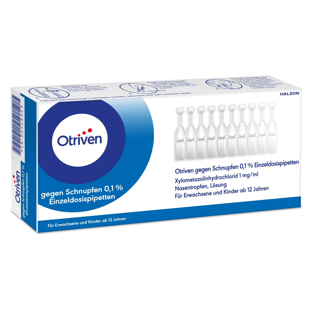 OTRIVEN 0,1% Nasentropfen Einzeldosispipetten