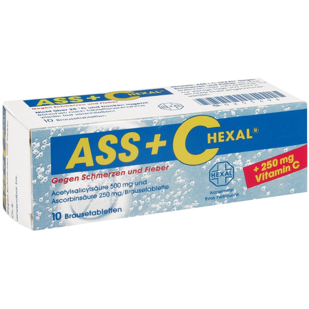 ASS + C HEXAL gegen Schmerzen u.Fieber Brausetabl.