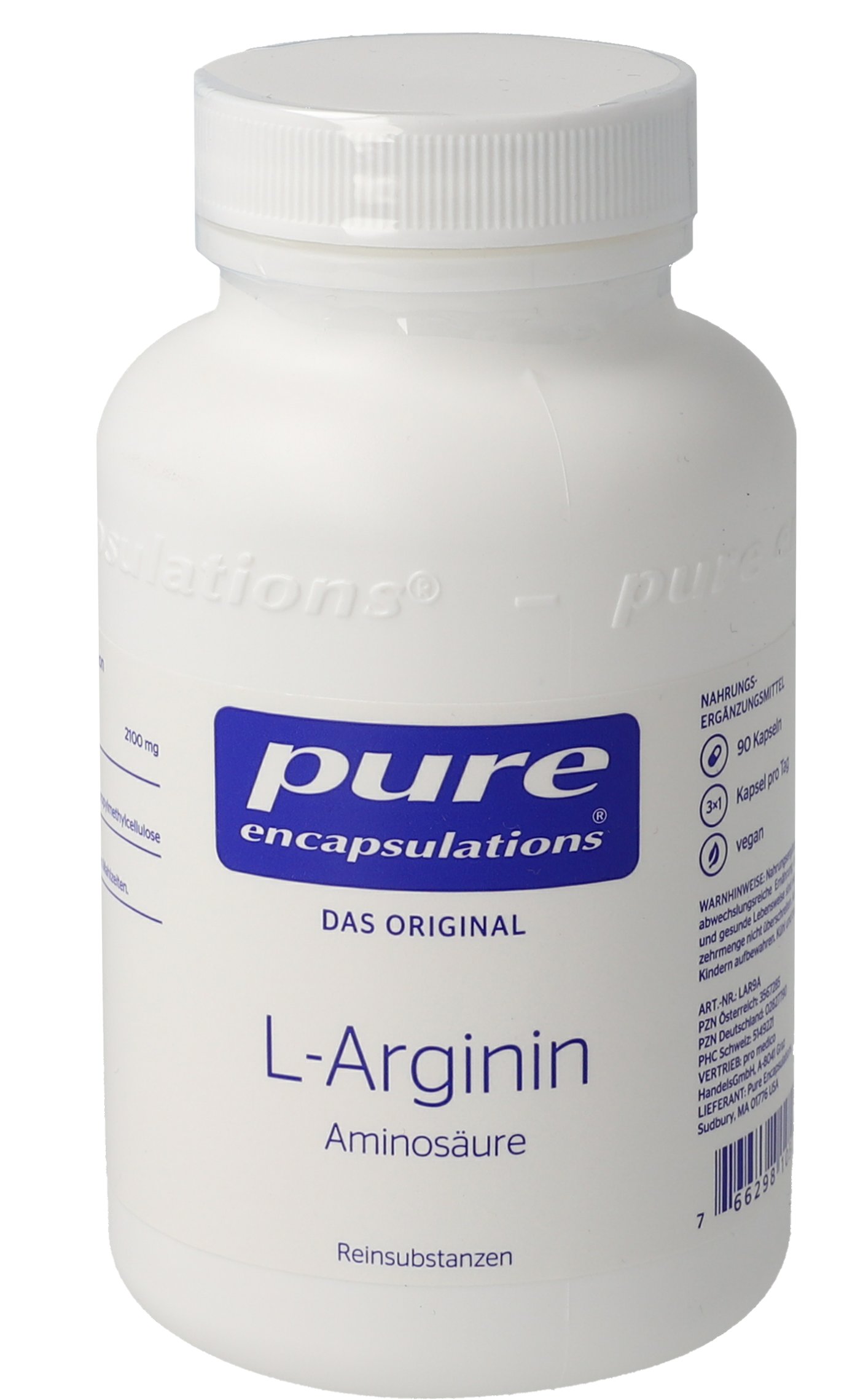 PURE ENCAPSULATIONS L-Arginin Kapseln