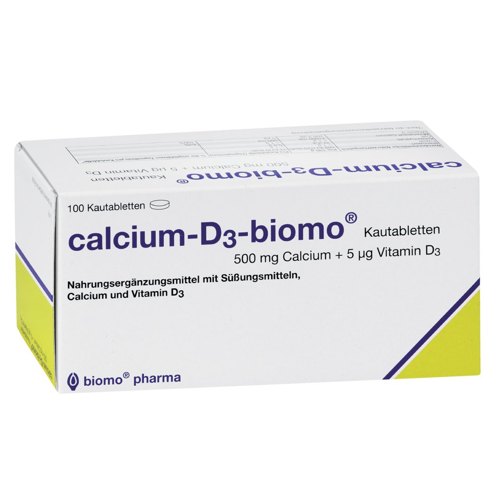 CALCIUM-D3-biomo Kautabletten 500+D