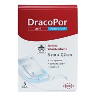 DRACOPOR waterproof Wundverband 5x7,2 cm steril